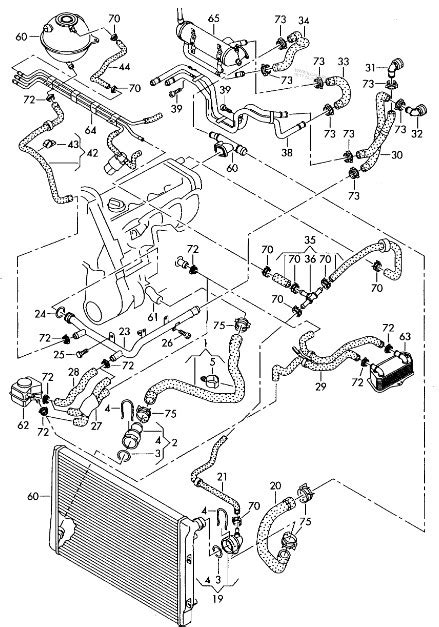 cooling system vw 2.0 engine parts diagram